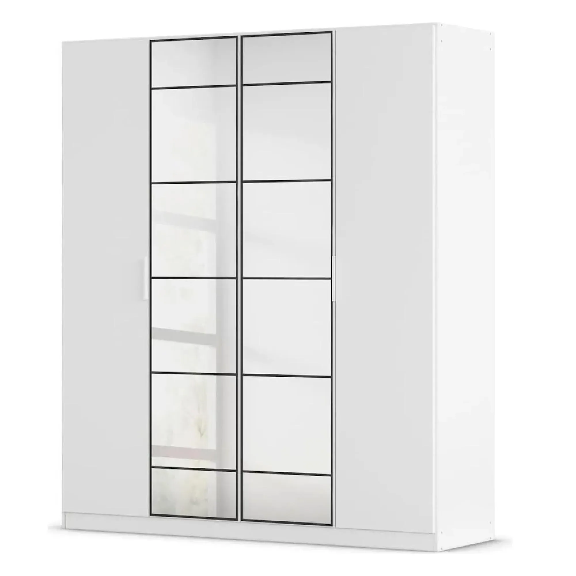 Acero 4 Door Mirror Wardrobe - Alpine White