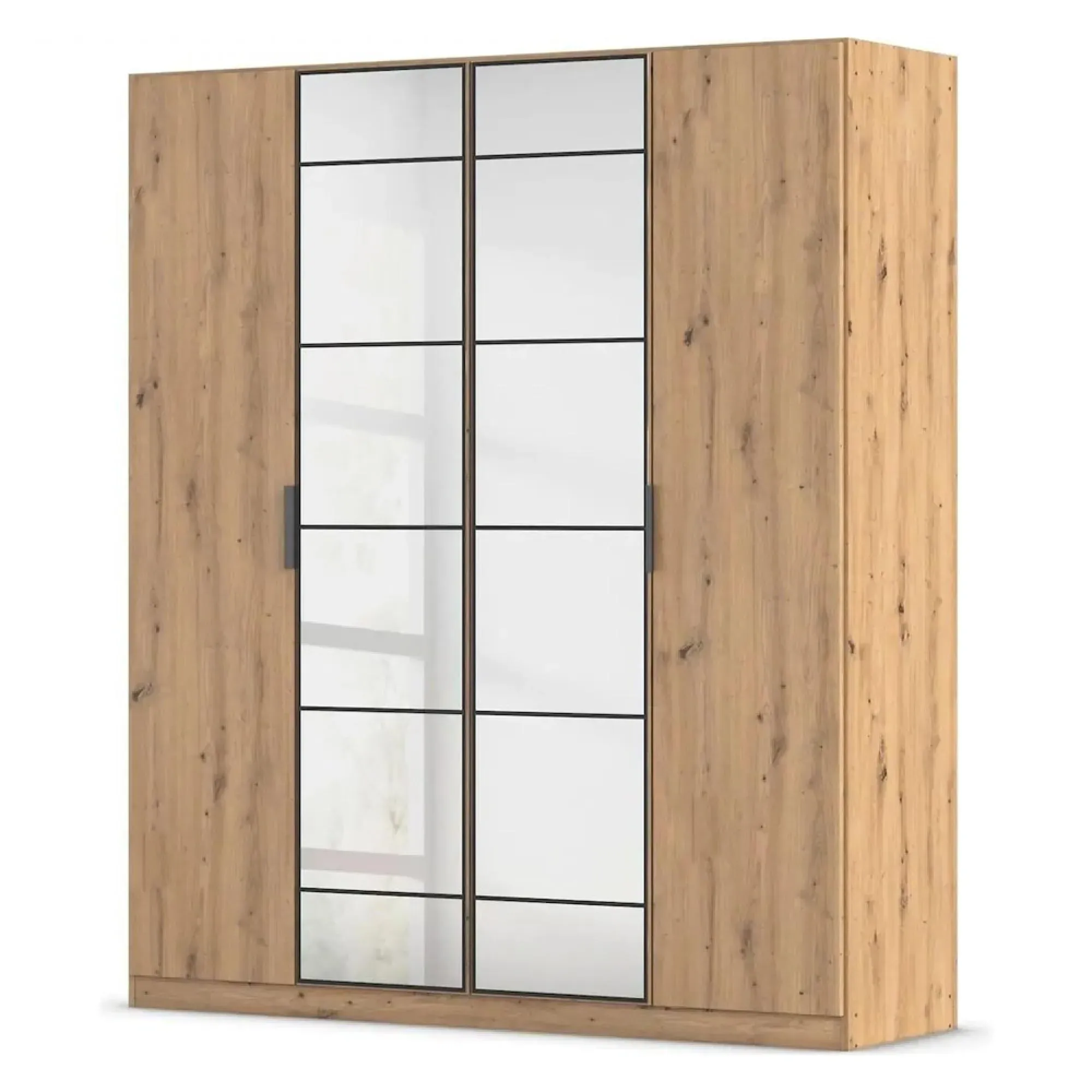 Acero 4 Door Mirror Wardrobe - Artisan Oak