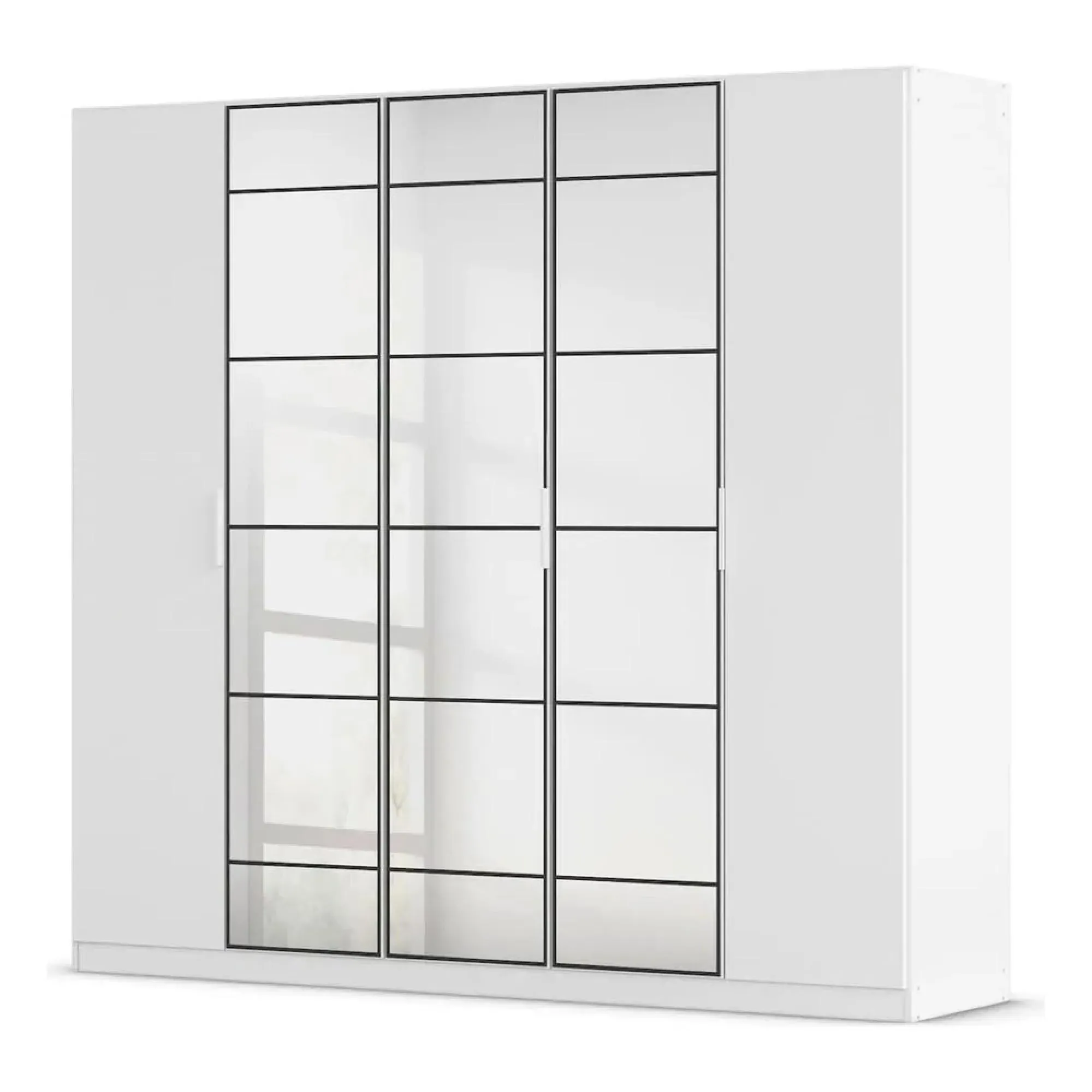 Acero 5 Door Mirror Wardrobe - Alpine White