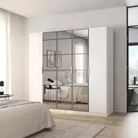 Acero 5 Door Mirror Wardrobe - Alpine White