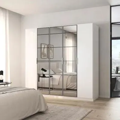 Acero 5 Door Mirror Wardrobe - Alpine White image