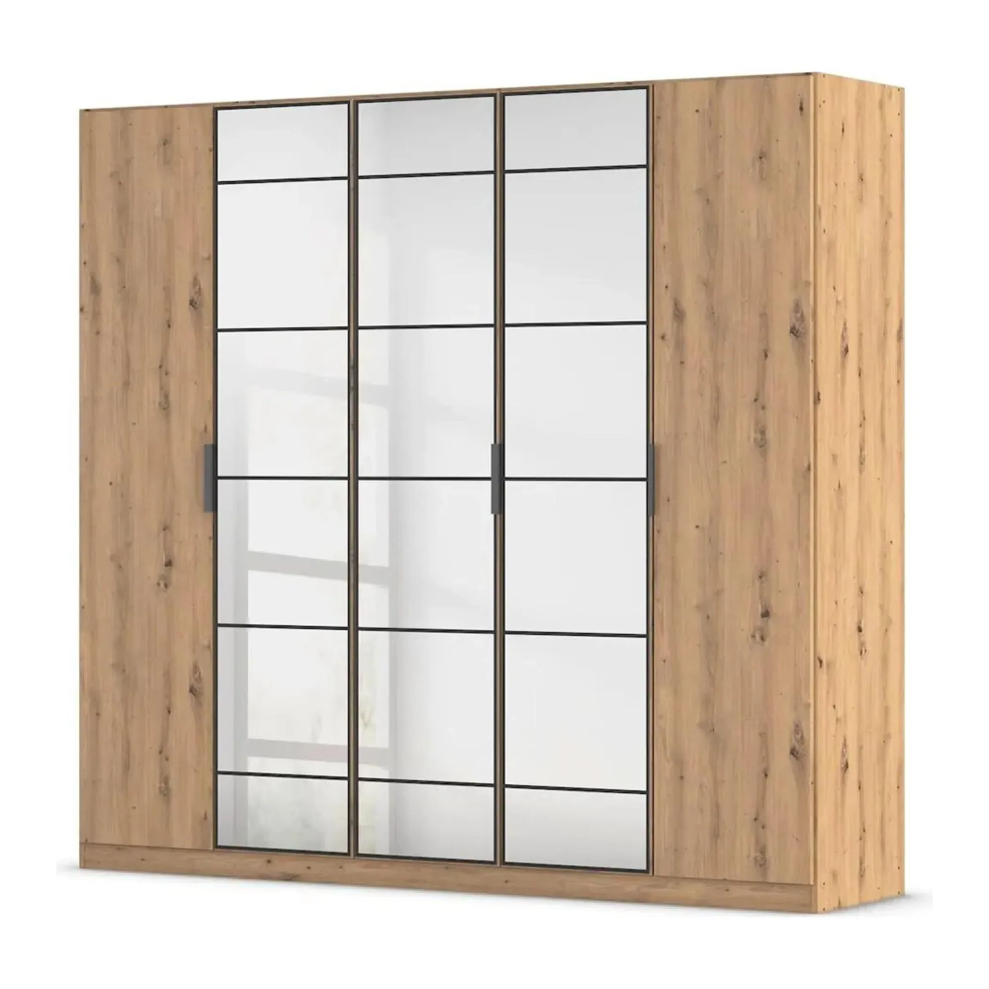 Acero 5 Door Mirror Wardrobe - Artisan Oak