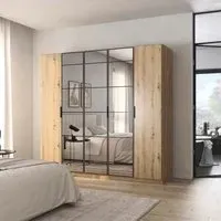 Acero 5 Door Mirror Wardrobe - Artisan Oak