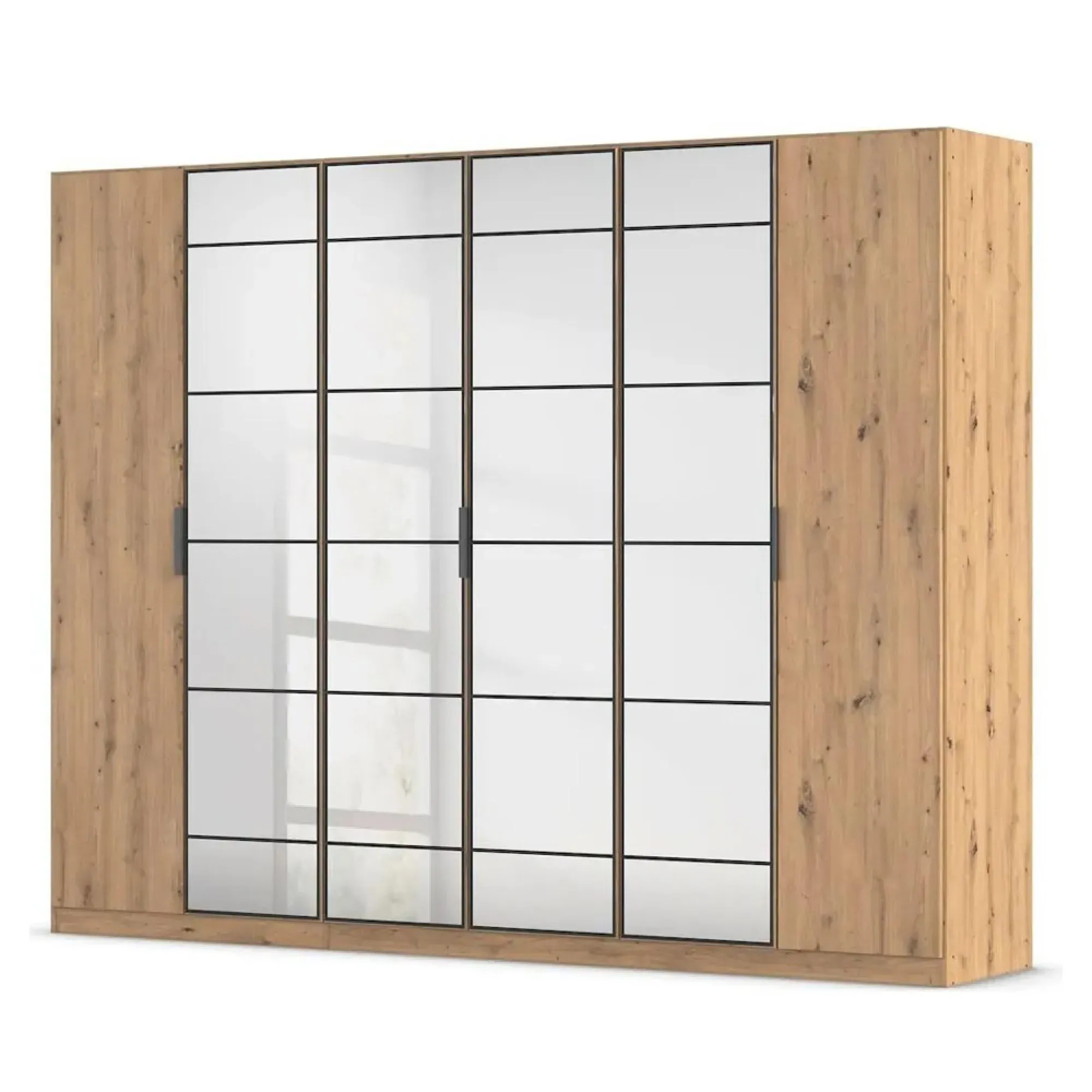 Acero 6 Door Mirror Wardrobe - Artisan Oak