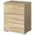 Aditio 3 Drawer Bedside Cabinet - Oak