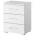 Aditio 3 Drawer Bedside Cabinet - White