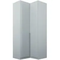 Alabama 100cm 2 Door Corner Wardrobe - Silk Grey