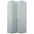 Alabama 100cm 2 Door Corner Wardrobe - Silk Grey