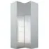 Alabama 100cm 2 Door Corner Wardrobe with Mirror - Silk Grey