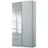 Alabama 2 Door Combi Wardrobe with Mirror - Silk Grey