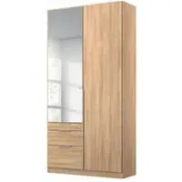 Alabama 2 Door Combi Wardrobe with Mirror - Sonoma Oak