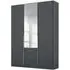 Alabama 3 Door Combi Wardrobe with Drawers - Metallic Grey
