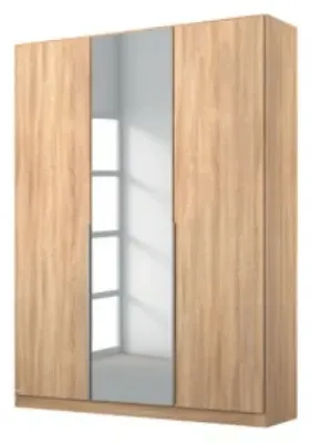 Alabama 3 Door Wardrobe with Mirror - Sonoma Oak