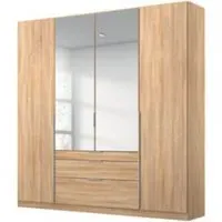 Alabama 4 Door Combi Wardrobe with Mirror - Sonoma Oak