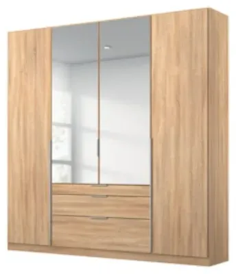 Alabama 4 Door Combi Wardrobe with Mirror - Sonoma Oak