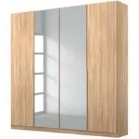 Alabama 4 Door Mirror Wardrobe - Sonoma Oak