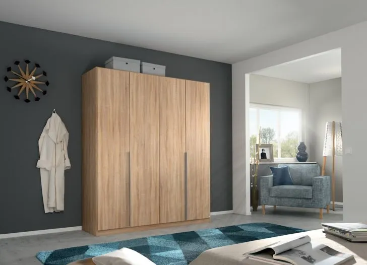 Alabama 4 Door Wardrobe - Sonoma Oak