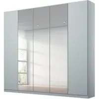 Alabama 5 Door Mirror Wardrobe - Silk Grey