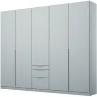 Alabama 5 Door Wardrobe with Drawers - Silk Grey