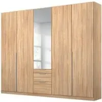 Alabama 5 Door Wardrobe with Mirror - Sonoma Oak