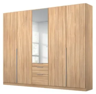 Alabama 5 Door Wardrobe with Mirror - Sonoma Oak