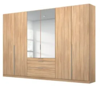 Alabama 6 Door Combi Wardrobe with Drawers - Sonoma Oak