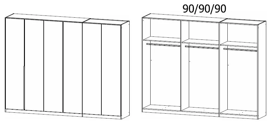 Alabama 6 Door Wardrobe - Sonoma Oak