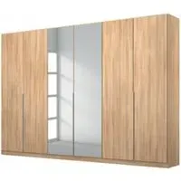 Alabama 6 Door Wardrobe with Mirror - Sonoma Oak