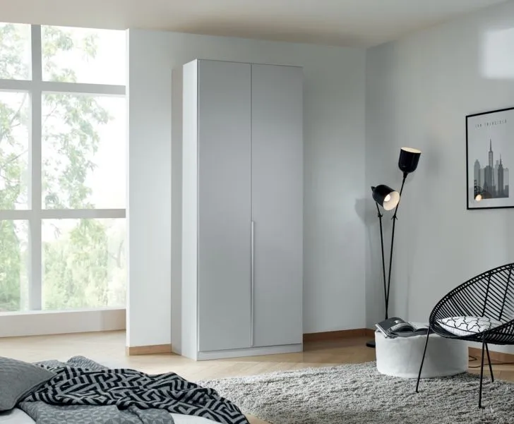 Alabama 91cm 2 Door Wardrobe - Silk Grey