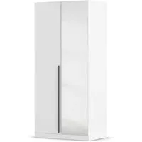 Alba 2 Door Mirror Wardrobe - Alpine White