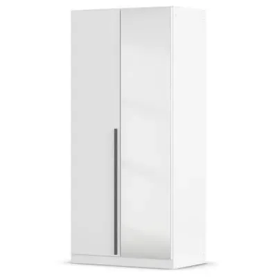 Alba 2 Door Mirror Wardrobe - Alpine White image