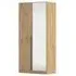Alba 2 Door Mirror Wardrobe - Artisan Oak