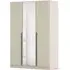 Alba 3 Door Mirror Wardrobe - Champagne