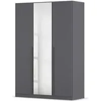 Alba 3 Door Mirror Wardrobe - Metallic Grey