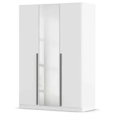 Alba 3 Door Mirror Wardrobe - White Gloss