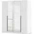 Alba 4 Door Mirror Wardrobe - Alpine White