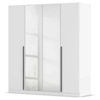 Alba 4 Door Mirror Wardrobe - Alpine White image