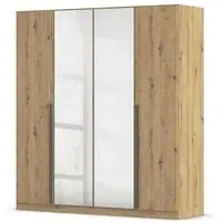 Alba 4 Door Mirror Wardrobe - Artisan Oak