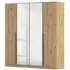 Alba 4 Door Mirror Wardrobe - Artisan Oak
