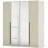 Alba 4 Door Mirror Wardrobe - Champagne