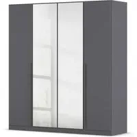 Alba 4 Door Mirror Wardrobe - Metallic Grey