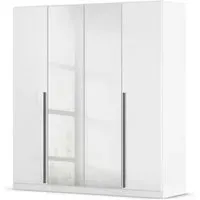 Alba 4 Door Mirror Wardrobe - White