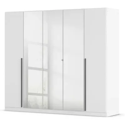 Alba 5 Door Mirror Wardrobe - Alpine White image
