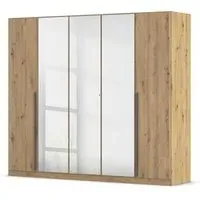 Alba 5 Door Mirror Wardrobe - Artisan Oak