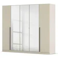 Alba 5 Door Mirror Wardrobe - Champagne
