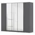 Alba 5 Door Mirror Wardrobe - Metallic Grey