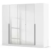 Alba 5 Door Mirror Wardrobe - White