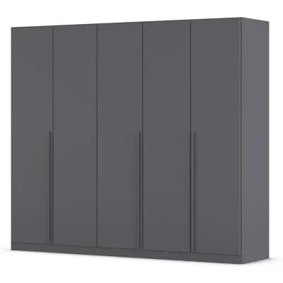 Alba 5 Door Wardrobe - Metallic Grey