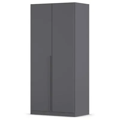 Alba 91cm 2 Door Wardrobe - Metallic Grey