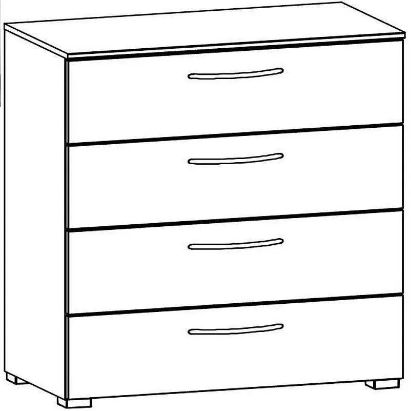 Aldono 4 Drawer Chest - White